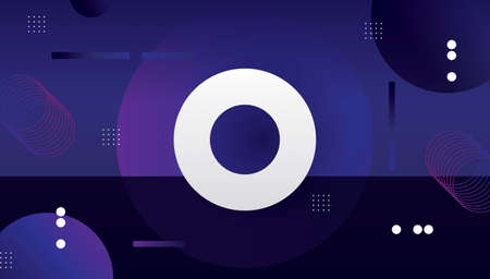 creative geometric wallpaper. Trendy simple shapes with trendy gradients. Minimal geometric background. Line, shape, round, point/のイラスト素材