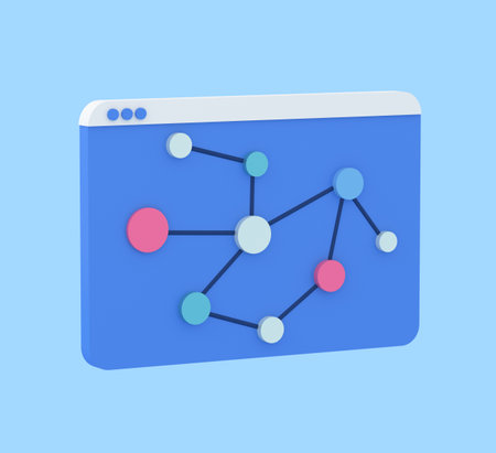 Data visualization icon. Big data, data analysis, analytics concept. 3d render illustration.の写真素材