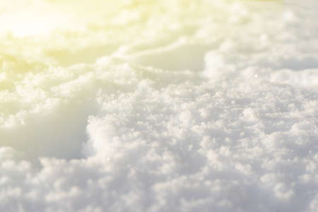 Background from white soft snow with sunlight. Copy space.の写真素材