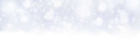 Christmas background with snow and snowflakes on a blurred natural background. Happy New Year, festive mood. Winter background. Copy space.の写真素材