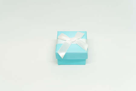 Blue small box on a white background