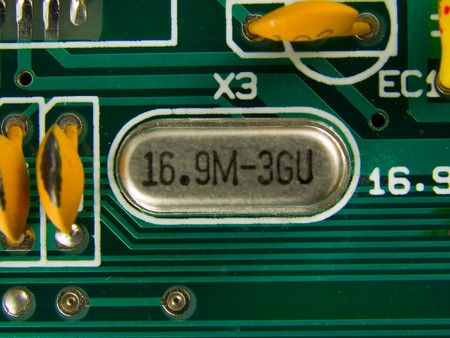 Macro image of circuit board. This image is a nice background image for print material related to...