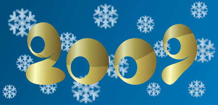 New background with snowflakes and the dateのイラスト素材