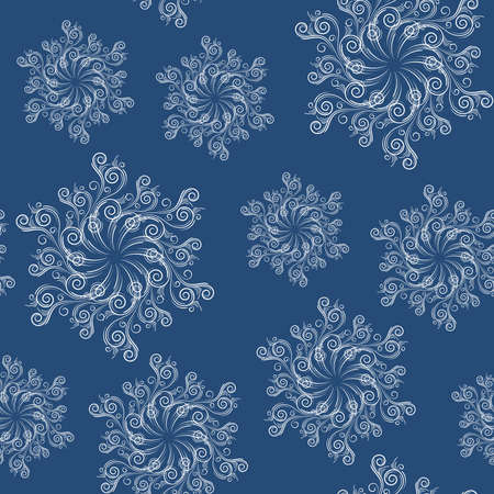 Seamless pattern from  snowflakes(can be repeated and scaled in any size)のイラスト素材