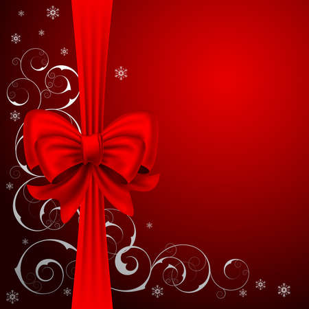 Christmas background with  bowのイラスト素材