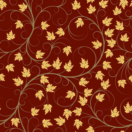 Seamless pattern from  autumn leaves(can be repeated and scaled in any size)のイラスト素材