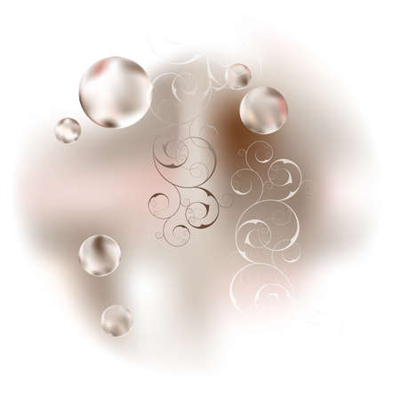Abstract background with sphere and swirlsのイラスト素材