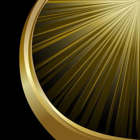 Black  background with gold wave.のイラスト素材