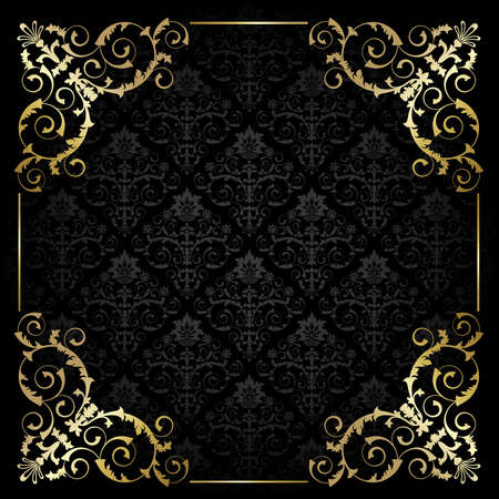 Frame on the black backgroundのイラスト素材