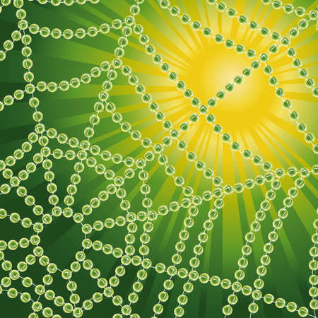 Autumn background with a spider's web with sunのイラスト素材