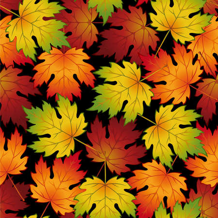 Seamless pattern from  autumn leaves(can be repeated and scaled in any size)のイラスト素材