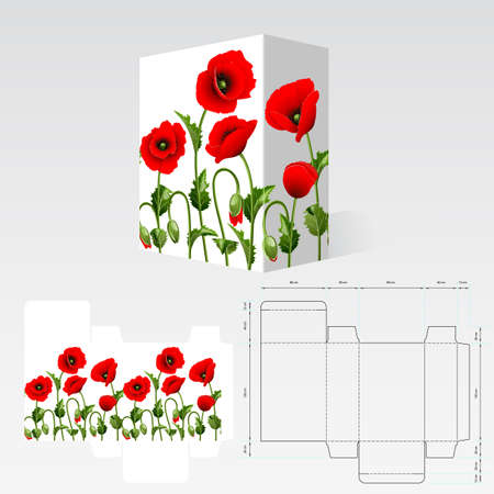 Completed packaging should be printed on paperboard or cardstock のイラスト素材