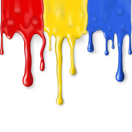 Background with streaks of paint of different colors. Mesh. Clipping Mask.のイラスト素材