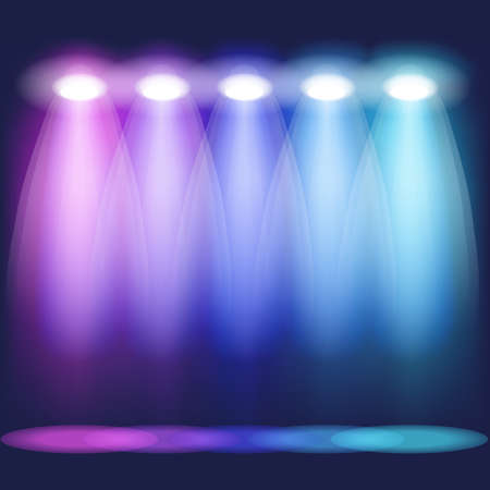 Stage light. Mesh. EPS10. This file contains transparency.のイラスト素材