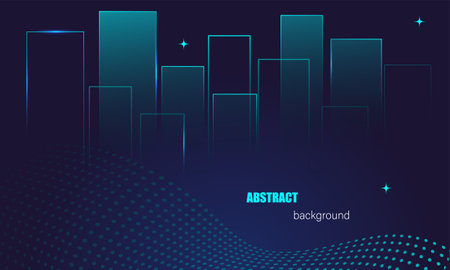 Abstract blue background with a cityscape. Business, Architecture, graphic, vector, Metropolis, Tower, Travel. Vector illustration, eps 10のイラスト素材