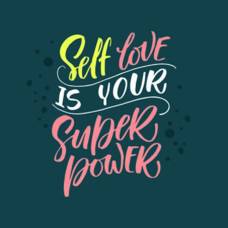 Self love is your super power quote hand drawn vector lettering. Doodle lifestyle phrase, slogan illustration. Leave comfort zone. Inspirational, motivational poster, bannerのイラスト素材