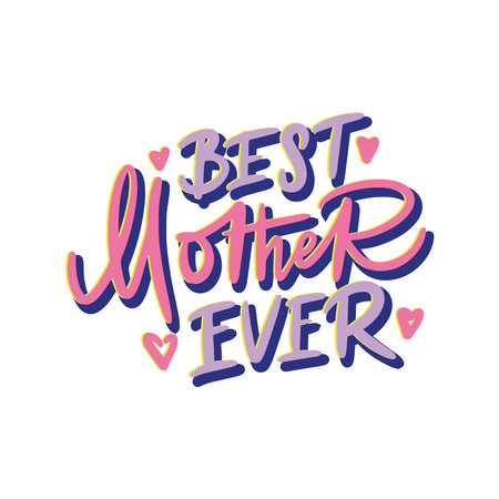 Hand Drawn quote for mothers day. Hand drawn lettering. vector art.のイラスト素材