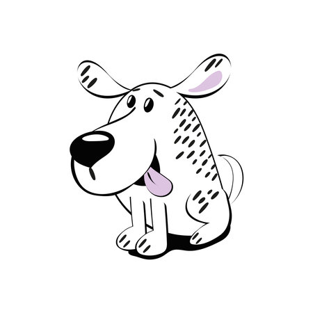 Cute dog print design. Vector illustration design for fashion fabrics, textile graphics, prints.のイラスト素材