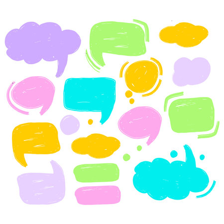 Vector set of speech bubbles in comic styleのイラスト素材