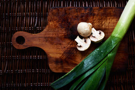 fresh vegetables collected from greenhouses lie on a dark board, non-GMO,copy space areaの写真素材
