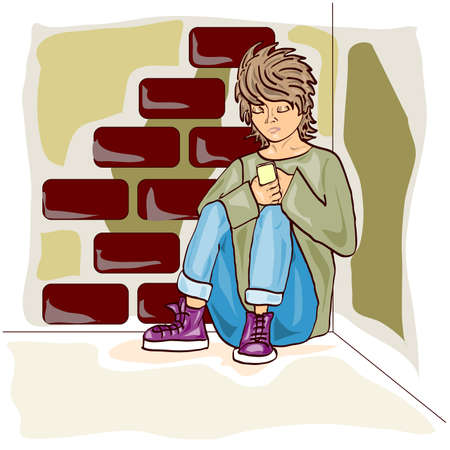 man with phoneのイラスト素材