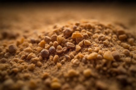 Sandy beach background for summer. Sand texture. Macro. AI generated contentの素材