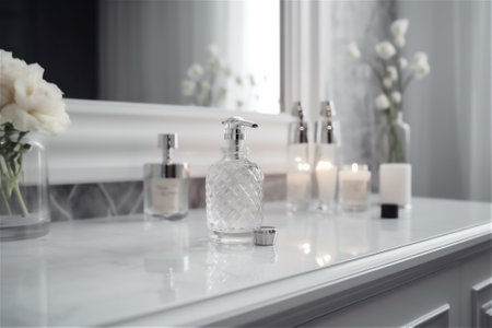 bathroom table, surface. AI generated contentの素材