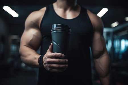 muscle man at the gymの素材