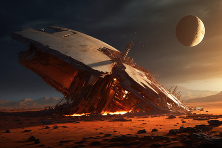 broken alien shipの素材