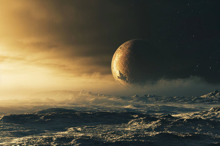 Venus planet in spaceの素材