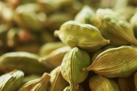 cardamom background close upの素材