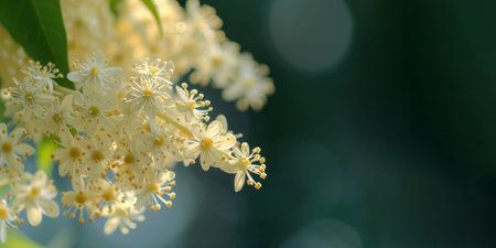 elderflower growing outside close upの素材