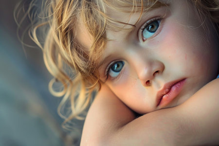 portrait of a sad childの素材