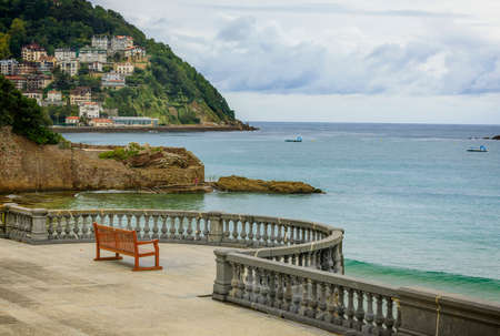 La Concha Beach in San Sebastian Donostiaの写真素材