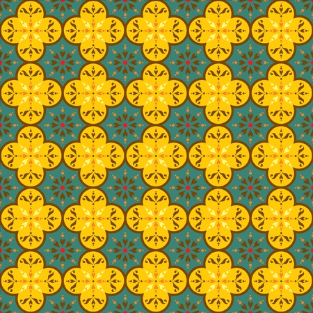 Damask flourish seamless pattern backgroundのイラスト素材