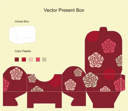 Template for gift box good for cookies and candy のイラスト素材