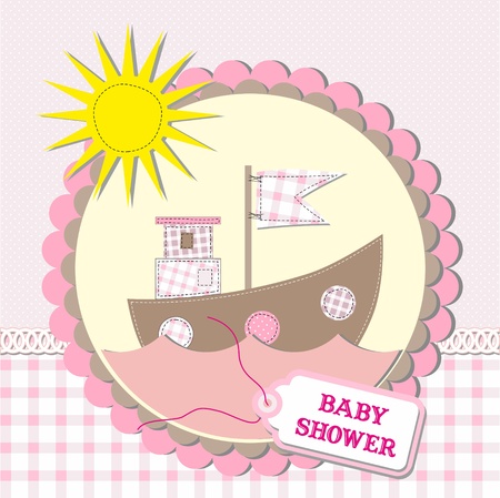 Baby shower scrapbooking card design. vector illustrationのイラスト素材