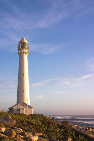 The Slangkop Lighthouse in Kommetjie, Western Cape. The tallest lighthouse in South Africa.の写真素材