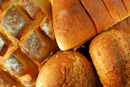 Assorted bread background