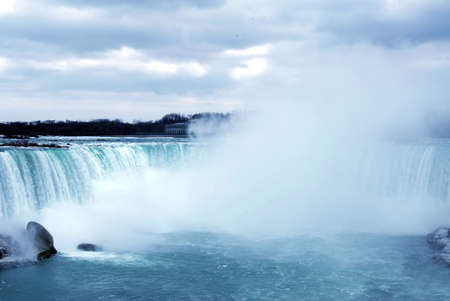 Niagara Falls on overcast dayの写真素材