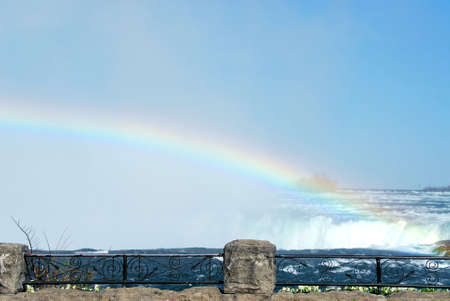 Rainbow over Niagara Fallsの写真素材
