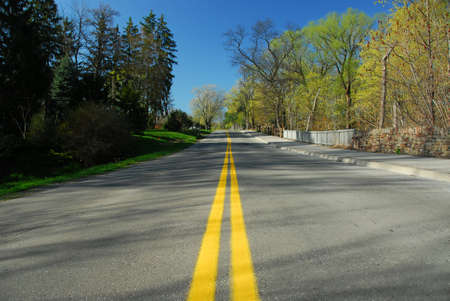 Empty country roadの写真素材