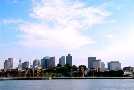 Boston skyline on summer dayの写真素材