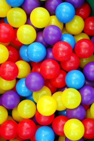 Background of colorful plastic balls at indoor playgroundの写真素材