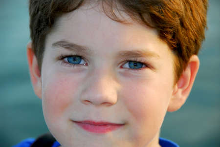 Portrait of a young cute boyの写真素材