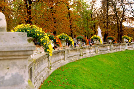 Jardins du Luxembourg (Luxembourg gardens) in Paris, Franceの写真素材