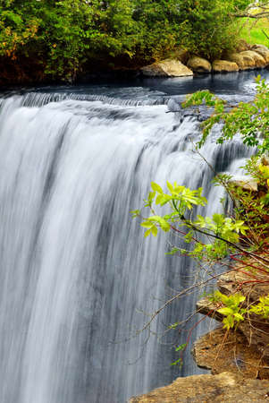 Scenic waterfall in wilderness in Ontario Canadaの写真素材