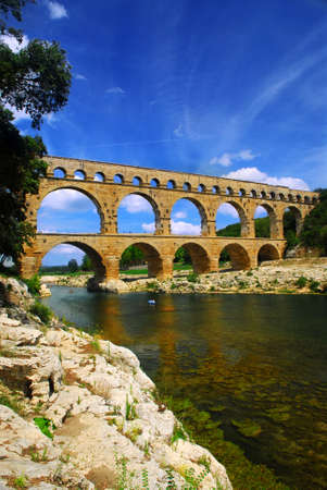 Pont du Gard is a part of Roman aqueduct in southern France near Nimes.