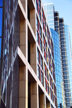 Row of modern office buildings, urban architectural abstractの写真素材