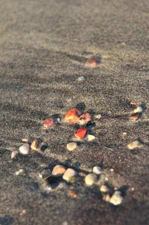 Rocks in water at the shore of Georgian Bay, Canada. Awenda provincial park.の写真素材